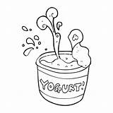 Yogurt Iogurte Desenhos Cartoon Webstockreview Vetor Ilustração sketch template