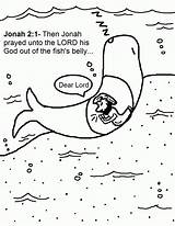 Jonah Whale Coloring Pages Praying Printable Bible Story God Kids Colouring Belly Listening Color Scripture Children Whales Excellent Futurama Churchhousecollection sketch template