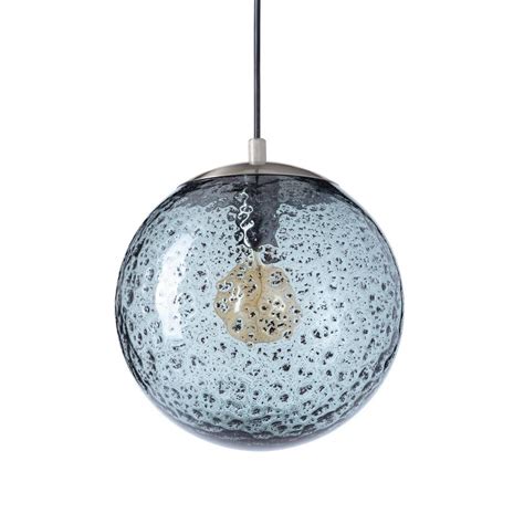 Casamotion 10 In W X 10 In H 1 Light Nickel Rustic Seeded Hand Blown
