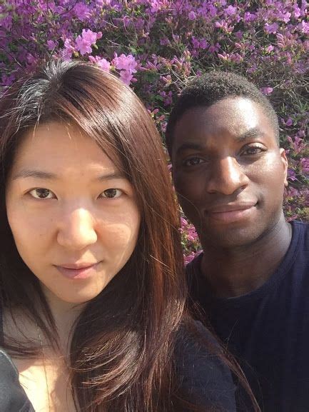 asian and black couples — afro french and korean couple interracial