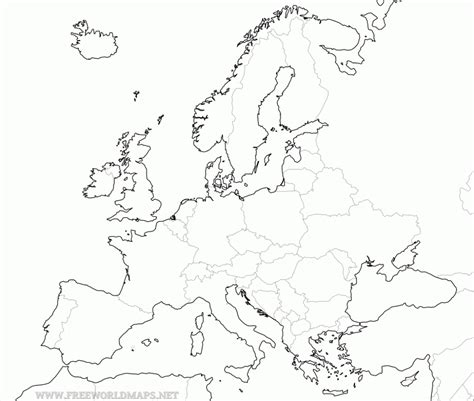 blank map  western europe printable  cliparts