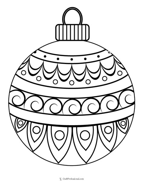 christmas ornament coloring pages
