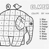 Elmer Elephant Elephants Olifanten Olifant Kleuterschool Kleuren Nummers sketch template