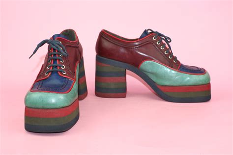 outstanding vintage  platform shoes  elliott  sons etsy