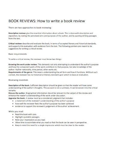 book review examples   examples