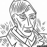 Picasso Pablo Portrait Coloring Pages Self Thecolor Print Online sketch template