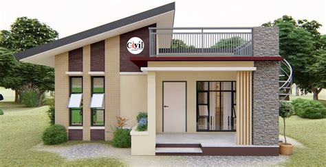 sqm modern bungalow house design  roof deck engineering discoveries