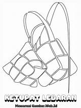 Ketupat Lebaran Mewarnai Sketsa Makanan Jajanan Minuman Raya Kartun Sehat Idul Fitri Ucapan Hasil Tradisional Selamat Keren Kumpulan Kartu Paud sketch template