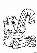 Coloring Kids Pages Candy Christmas Printable Cane Xmas Printables Teddy Central Bear Canes Clipart Cute Holiday Time Printouts Bears Adorable sketch template