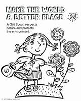Coloring Scout Girl Daisy Pages Make Better Place Scouts Petal Law Brownie Sheet Printable Makingfriends Leader Brownies Rose Color Activities sketch template