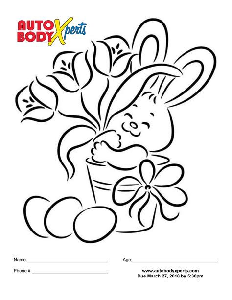 easter coloring contest auto body xperts