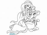 Ausmalbilder Prinzessin Jasmin Dreamy Colorir Disneyclips Tallenna Raskrasil sketch template