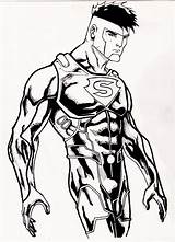 Superboy Superman Deviantart sketch template