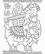 Llama Coloring Pages Christmas Drama Pajama Crayola La Holiday Printable Lama Color Fa Birthday Cute Party Llamas Happy Colouring Sheets sketch template