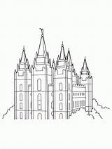 Lds Salt Temples Mormon Bountiful Coloringhome Symbols sketch template