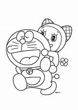 Doraemon Mewarnai Kartun Dorami sketch template