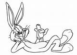 Pernalonga Cenoura Bugs Desenho Colorat Looney Tunes Comendo Fise Planse Tudodesenhos Turma sketch template