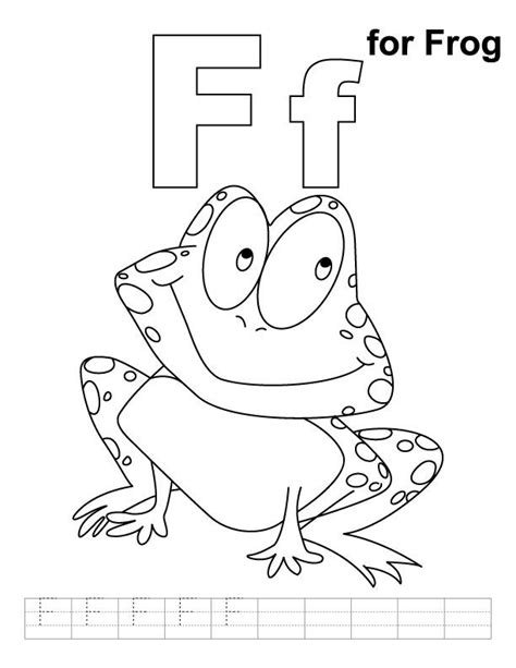 frog coloring page  handwriting practice alphabet coloring