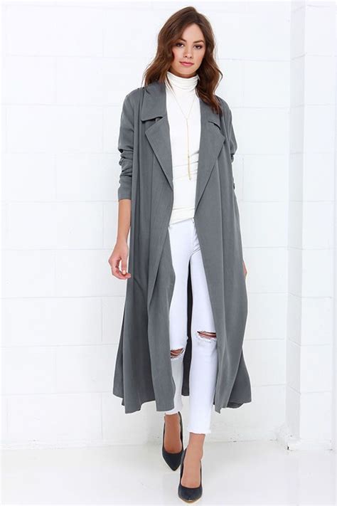 grey trench coat wardrobe mag