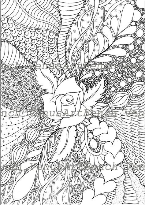 rose coloring page rose floral coloring sheet coloring book etsy