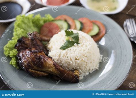 popular malaysian dish nasi ayam  chicken rice stock image image
