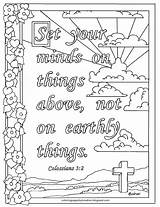 Colossians Verse Minds Coloringpagesbymradron Adron sketch template
