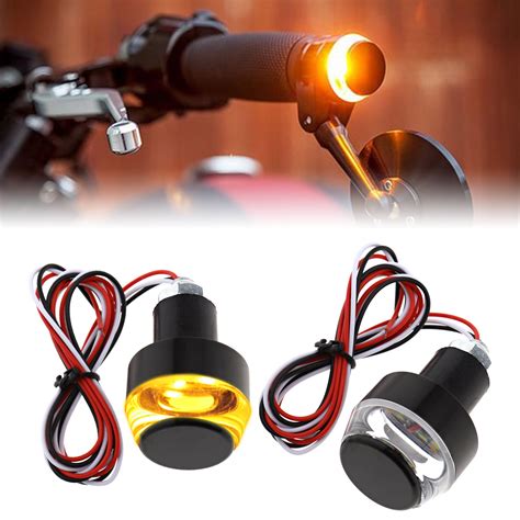 mm motorcycle handlebar turn signal lamp warning light amber led indicator ebay