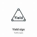Yield Icon Illustrations Thin sketch template