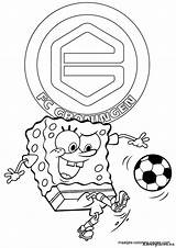 Groningen Kleurplaat Kleurplaten Spongebob Voetbal Soccer Eredivisie Fcgroningen Coloring Squarepants Donald sketch template