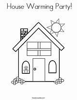 Coloring House Warming Party Print Ll sketch template