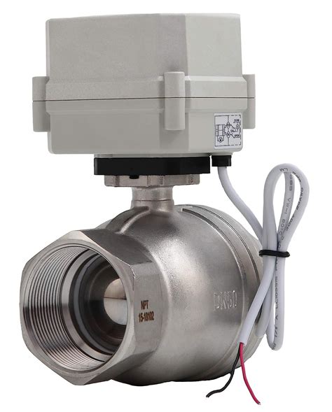 amazoncom npt   motorized ball valveelectric ball valve stainless steel  dc