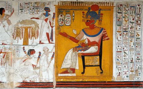 Rameses Ii In A Egyptian Wall Painting Of Temple Of Beit