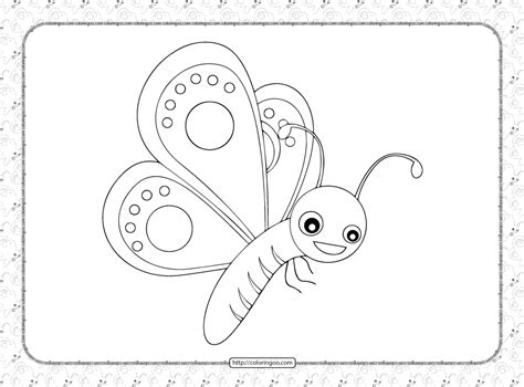 cute butterfly  coloring page
