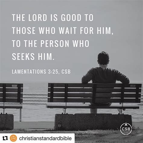 the lord is good to those who wait for him to the person