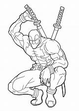 Deadpool Coloriage Coloriages Heros Armes Héros sketch template