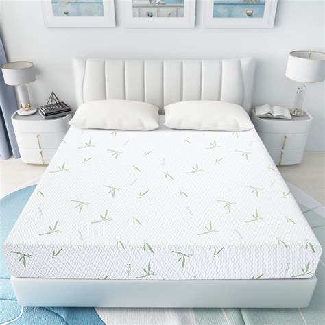 twin xl memory foam mattress    bamboo pattern cover breathable bed mattress   box