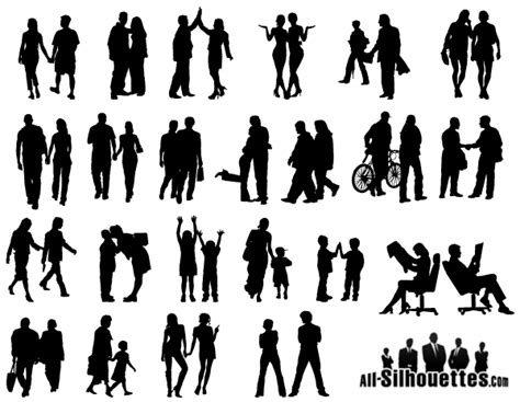 people in couples silhouettes vector art download free vector art free vectors