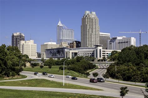 downtown raleigh north carolina cityscape image  stock photo