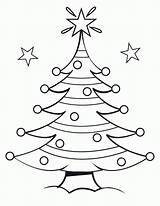 Christmas Tree Plain Coloring Popular sketch template