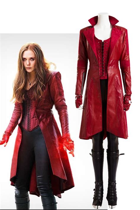 Captain America Civil War Scarlet Witch Wanda Maximoff Cosplay Costume