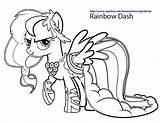 Coloring Rainbow Dash Print Pages Kids sketch template