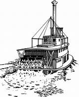 Paddle Clipart Steamer Boat Stern Steamers Steamboat Riverboat Sternwheeler River Ship Transparent Wheeler Clipground Webstockreview Drawings Illustration Steamboats sketch template