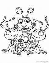 Coloring Life Pages Bug Dot Friends Blueberries Disneyclips Her sketch template