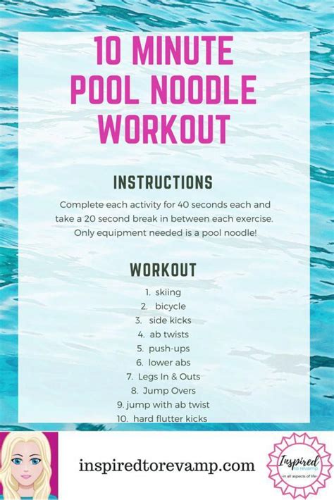 Summer Pool Workout Revamp Self Inspired To Revamp In