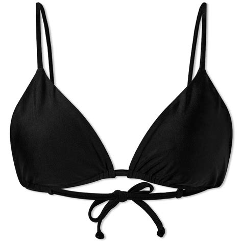 it s now cool synthetic string bikini top in black lyst canada