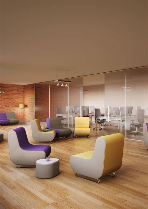 loungemeubilair van pledge office chairs in een open