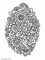 Coloring Pages Adults Flower Flowers Pdf Printable Adult Zinnia Print Book Abrstract Look Other Kids sketch template