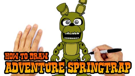 How To Draw Adventure Springtrap Fnaf World Youtube