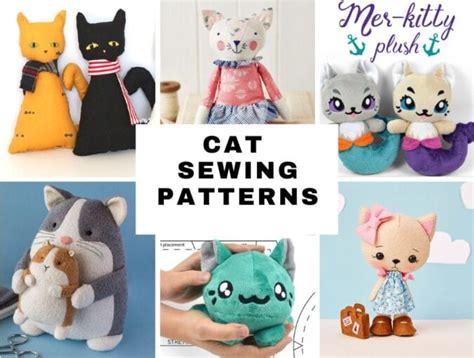 stuffed cat sewing patterns adorable plushies  sewing