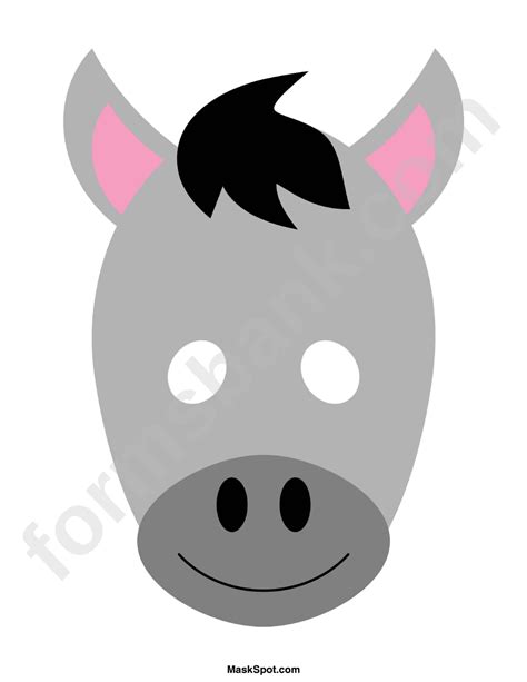 donkey mask template printable
